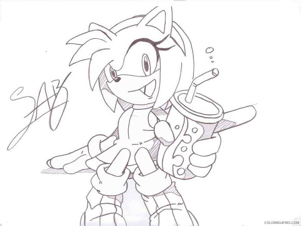 Amy Rose Coloring Pages Games amy rose 3 Printable 2021 0045 Coloring4free