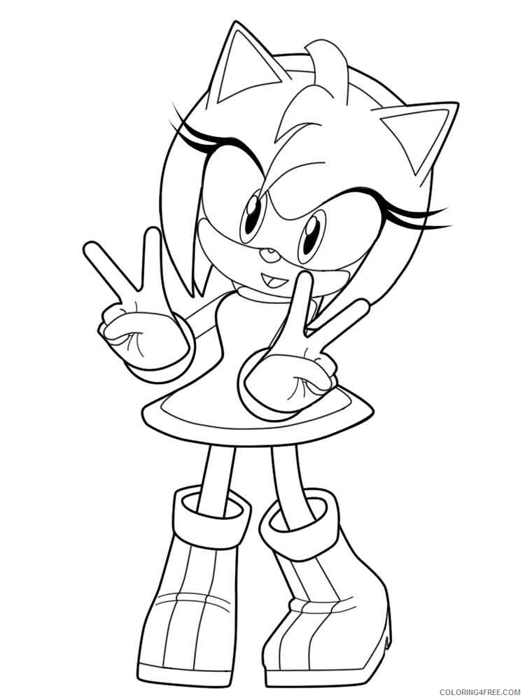 Amy Rose Coloring Pages Games amy rose 4 Printable 2021 0046 Coloring4free