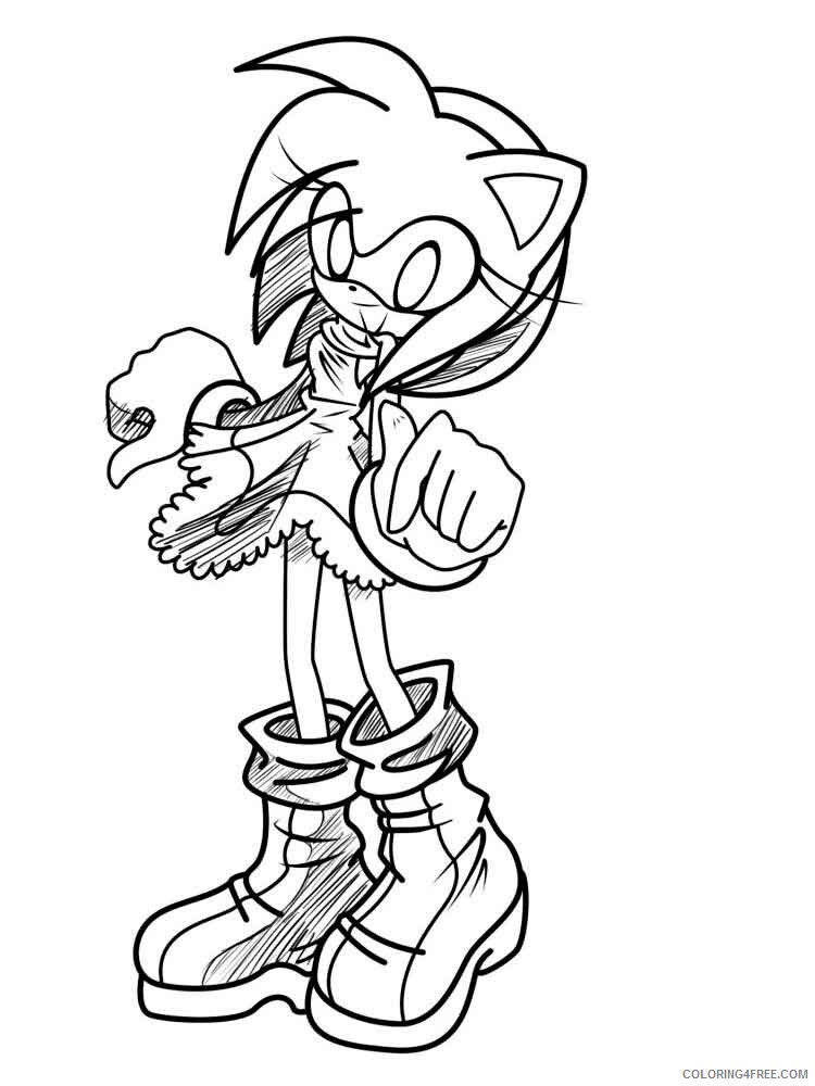 Amy Rose Coloring Pages Games amy rose 7 Printable 2021 0047 Coloring4free