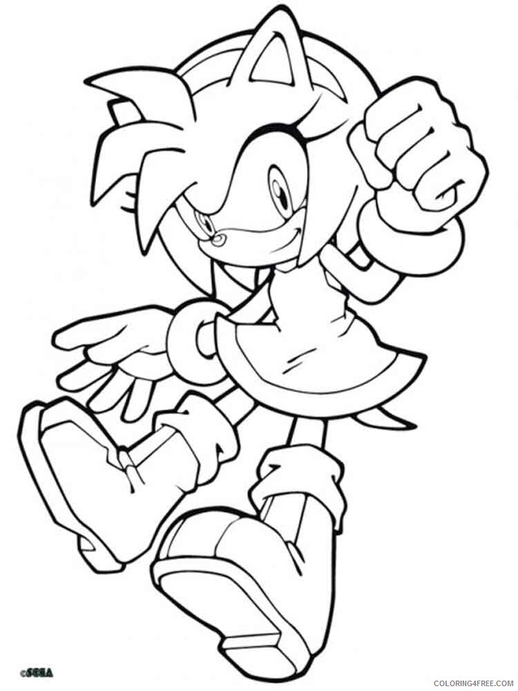 Amy Rose Coloring Pages Games amy rose 8 Printable 2021 0048 Coloring4free