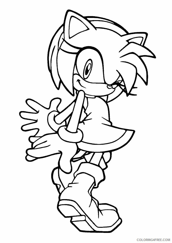 Amy Rose Coloring Pages Games the amy rose a4 Printable 2021 0040 Coloring4free