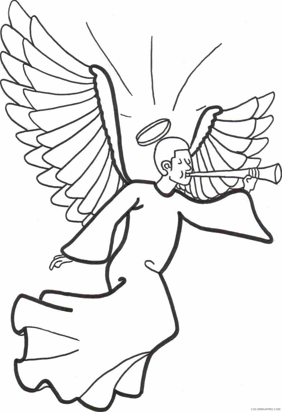 Angels Coloring Pages Angel For Preschool Printable 2021 0172 Coloring4free