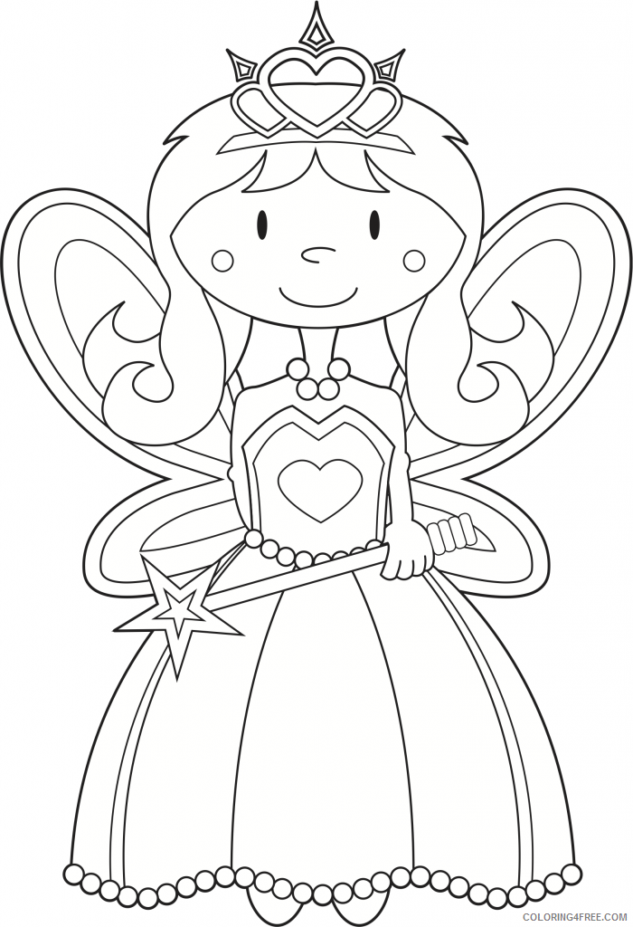 Angels Coloring Pages Angel Princess Printable 2021 0175 Coloring4free