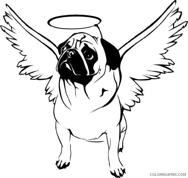 Angels Coloring Pages Angel Pug Printable 2021 0176 Coloring4free