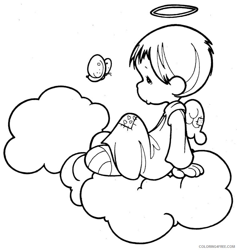 Angels Coloring Pages Precious Moments Angel Printable 2021 0200 Coloring4free