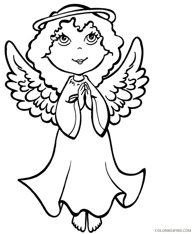 Angels Coloring Pages Precious Moments Angels 2 Printable 2021 0198 Coloring4free