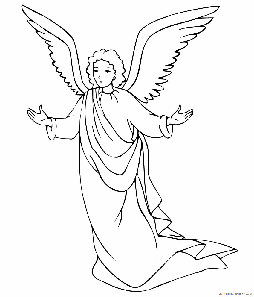 Angels Coloring Pages angel 3 Printable 2021 0171 Coloring4free