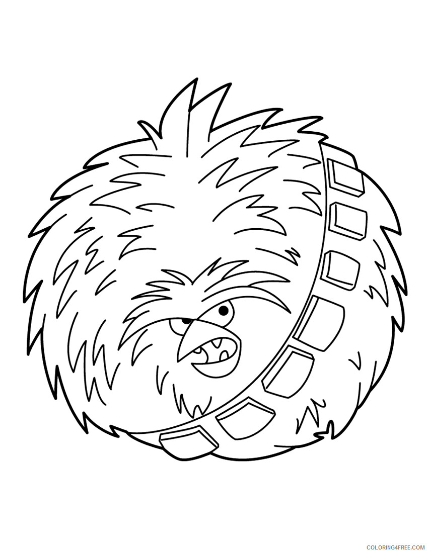 Angry Birds Coloring Pages Games Angry Bird Chewbacca Printable 2021 0087 Coloring4free