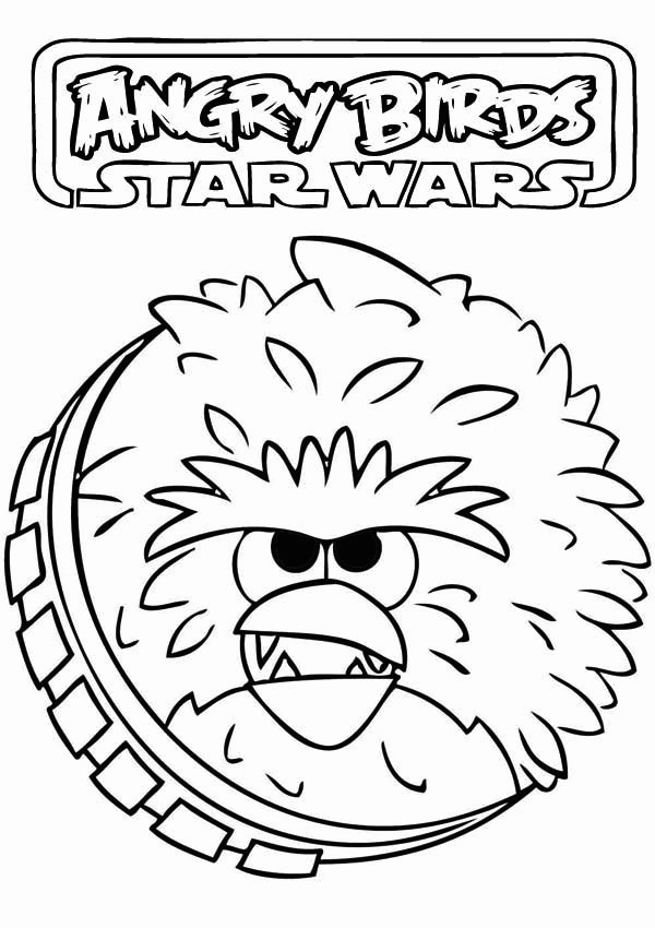 Angry Birds Coloring Pages Games Angry Birds Chewbacca Printable 2021 0126 Coloring4free