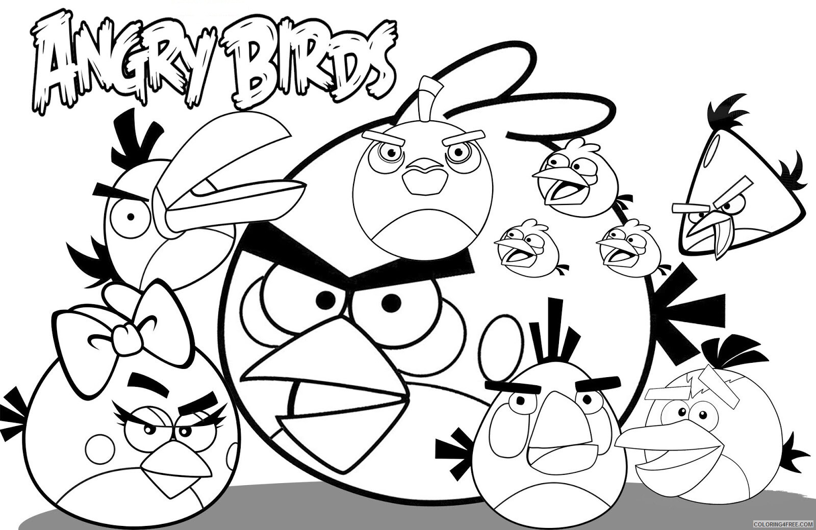 Angry Birds Coloring Pages Games Angry Birds Free for Kids Printable 2021 0146 Coloring4free