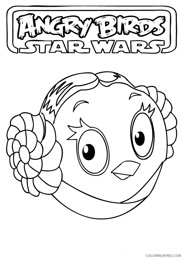 Angry Birds Coloring Pages Games Angry Birds Princess Leia Printable 2021 0161 Coloring4free