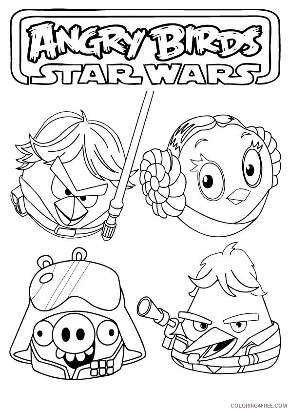 Angry Birds Coloring Pages Games Angry Birds Star Wars Printable 2021 0153 Coloring4free