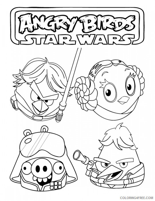 Angry Birds Coloring Pages Games Angry Birds Star Wars Printable 2021 0166 Coloring4free