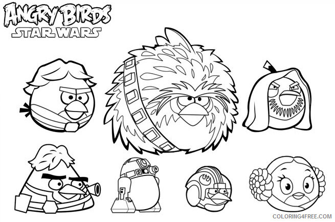 Angry Birds Coloring Pages Games Angry Birds Starwars Printable 2021 0163 Coloring4free