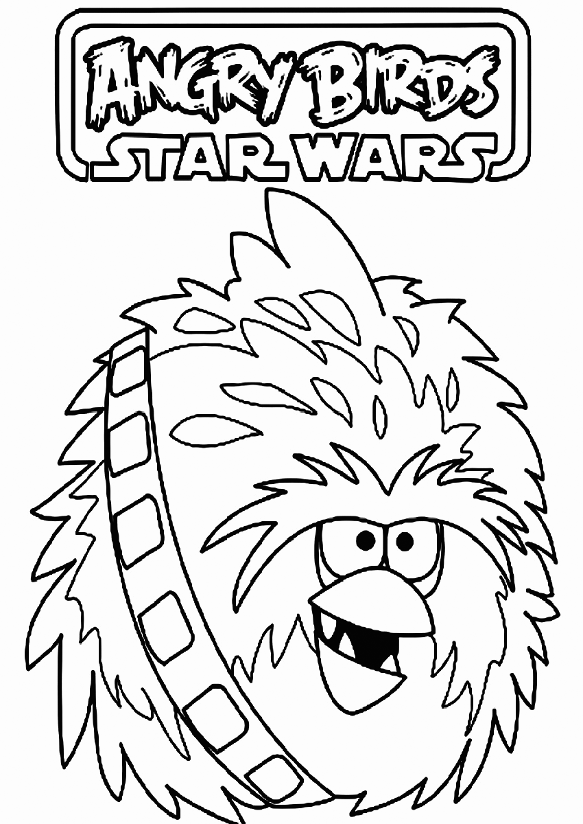 Angry Birds Coloring Pages Games Star Wars Chewbacca Printable 2021 0162 Coloring4free