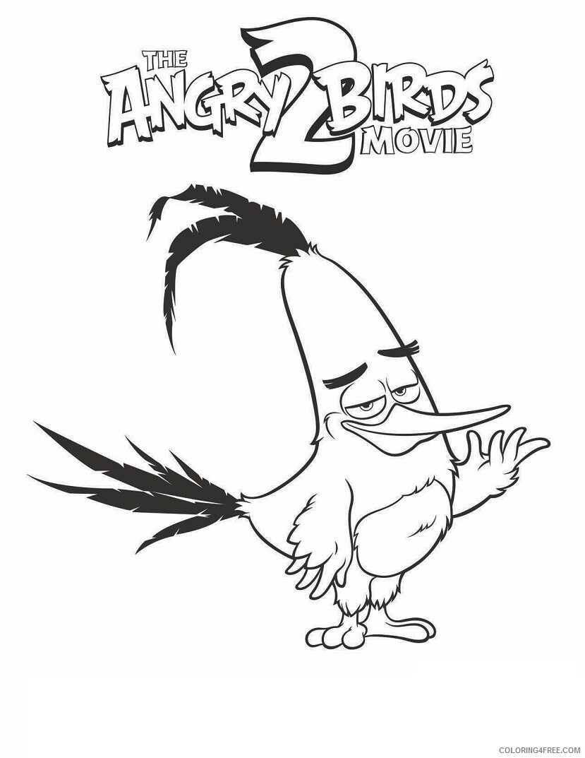 Angry Birds Coloring Pages Games yellow bird chuck Printable 2021 0055 Coloring4free