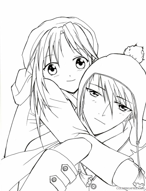 Anime Printable Coloring Pages Anime Anime Couple 2021 0012 Coloring4free