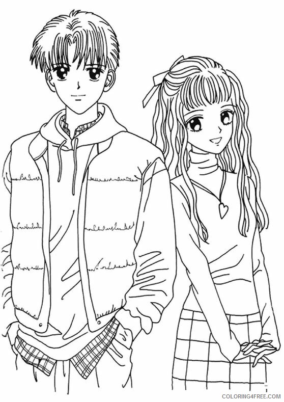 Anime Printable Coloring Pages Anime Anime Couple 2021 0013 Coloring4free