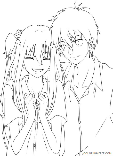 Anime Printable Coloring Pages Anime Free Anime Couple 2021 0022 Coloring4free