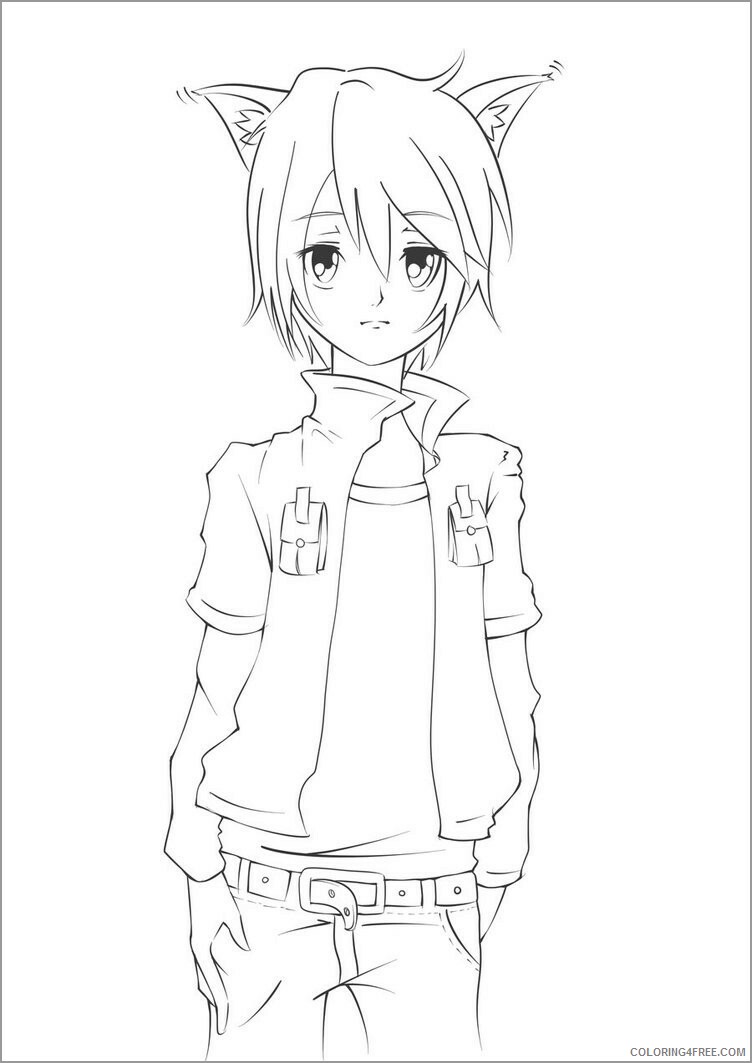 Anime Printable Coloring Pages Anime odd anime guy 2021 0025 Coloring4free
