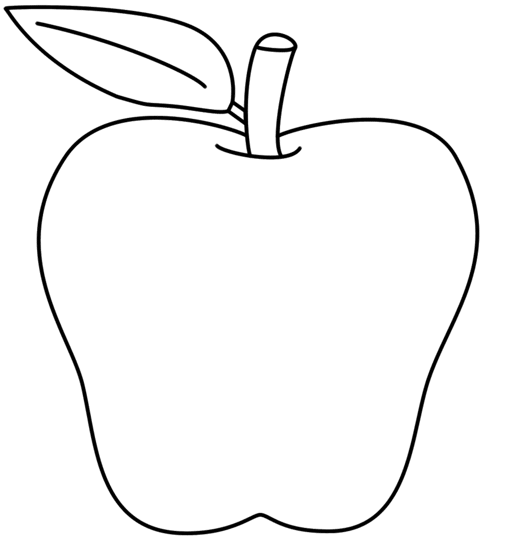 Apple Coloring Pages Fruits Food Apple Background Printable 2021 037 Coloring4free