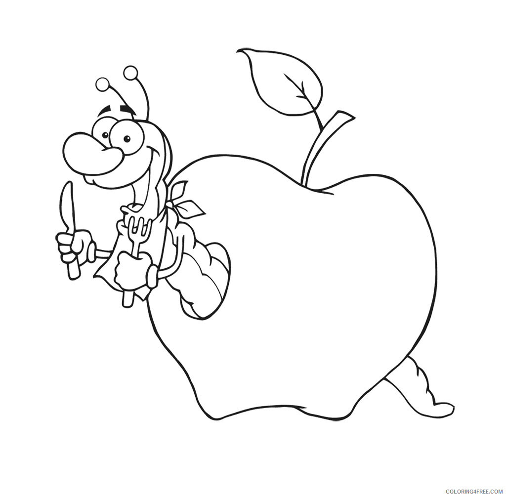 Apple Coloring Pages Fruits Food Apple Printable 2021 023 Coloring4free