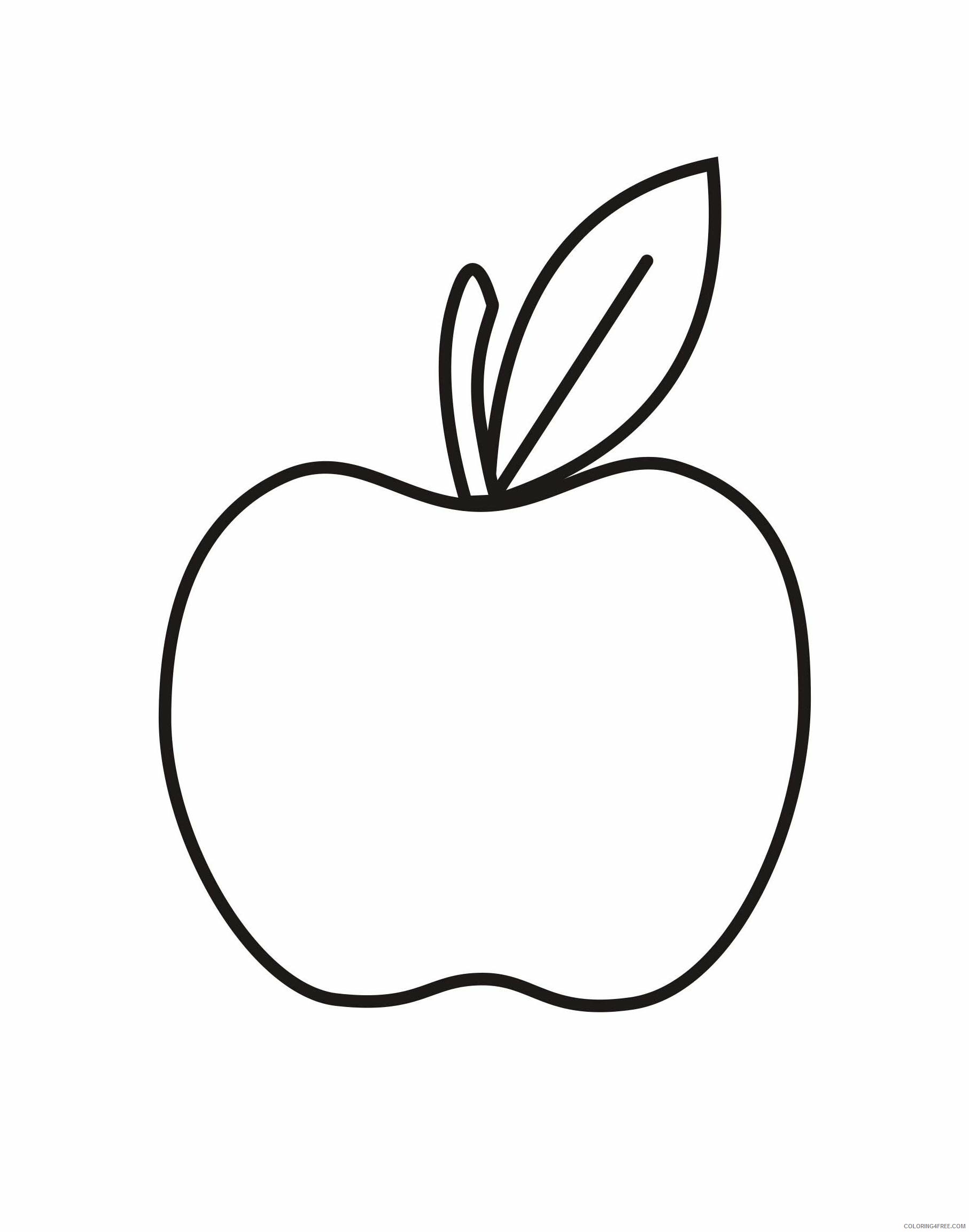 Apple Coloring Pages Fruits Food Apple Sheet Printable 2021 029 Coloring4free