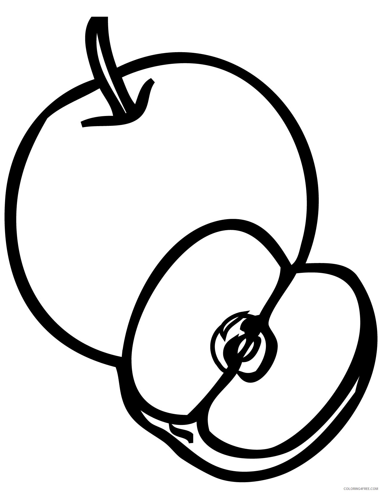 Apple Coloring Pages Fruits Food Apple for Preschoolers Free Printable 2021 017 Coloring4free