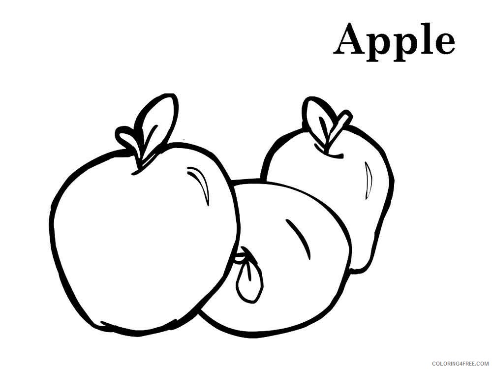 Apple Coloring Pages Fruits Food Apple fruits 8 Printable 2021 035 Coloring4free