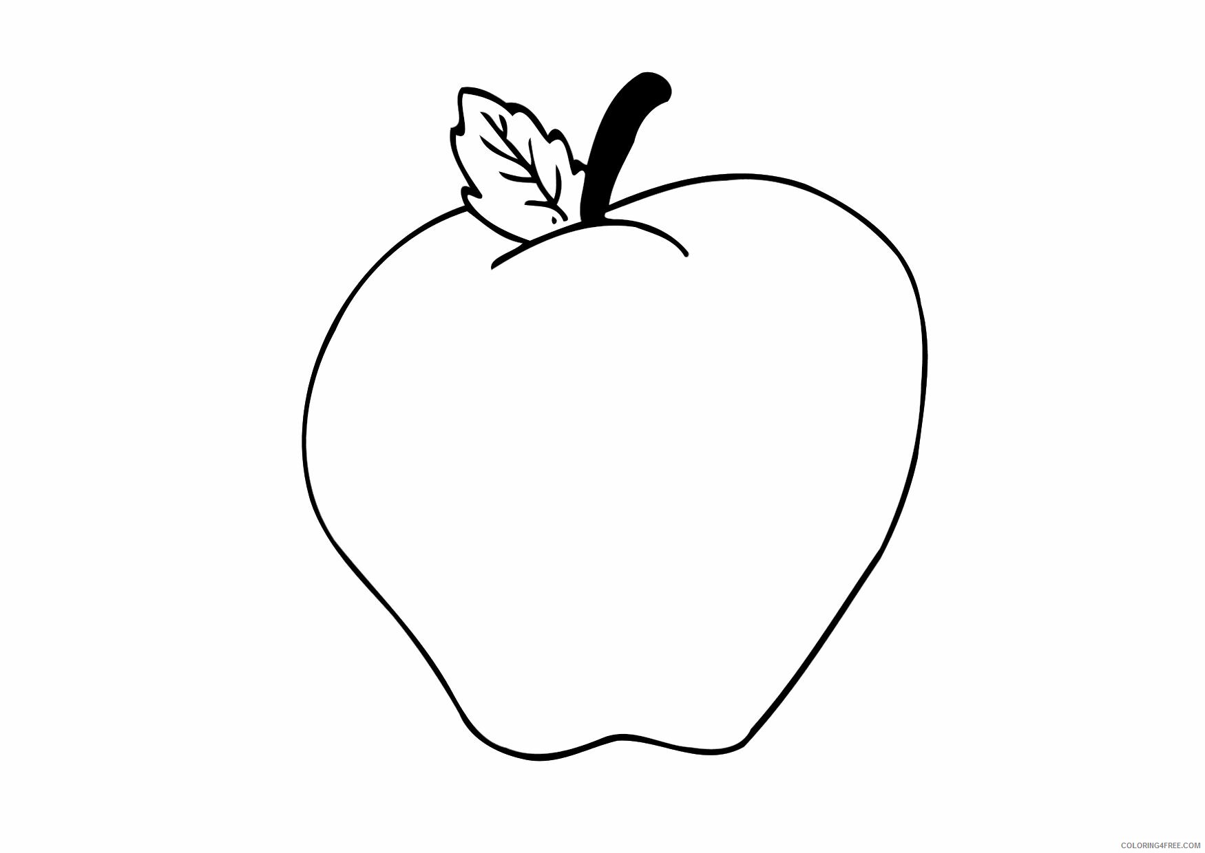 Apple Coloring Pages Fruits Food Apple to Print Printable 2021 024 Coloring4free