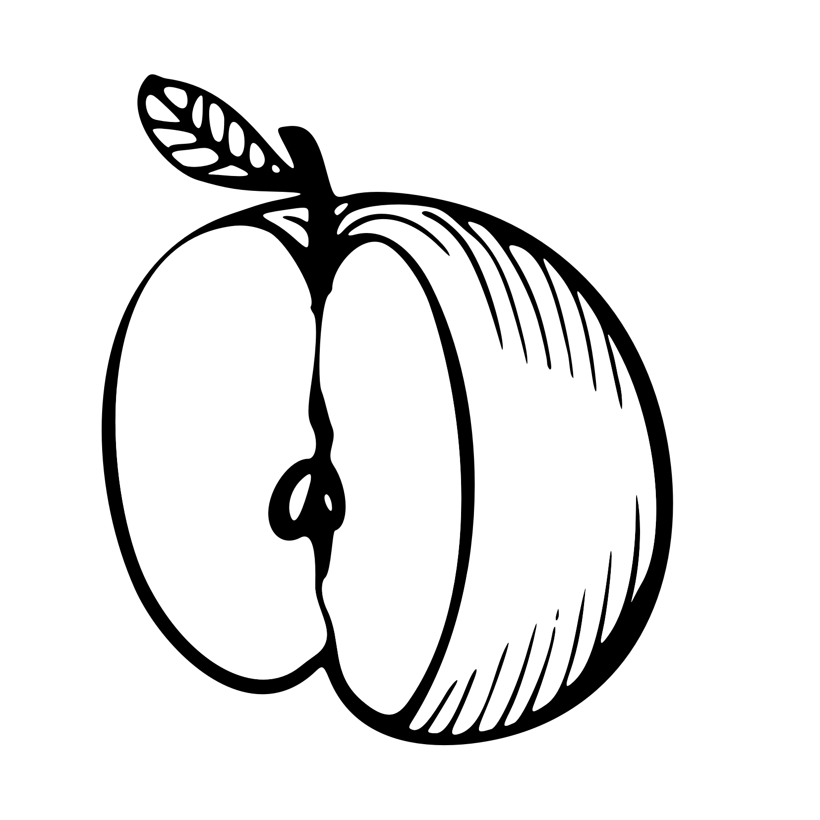 Apple Coloring Pages Fruits Food Free Apple For Kids Printable 2021 048 Coloring4free