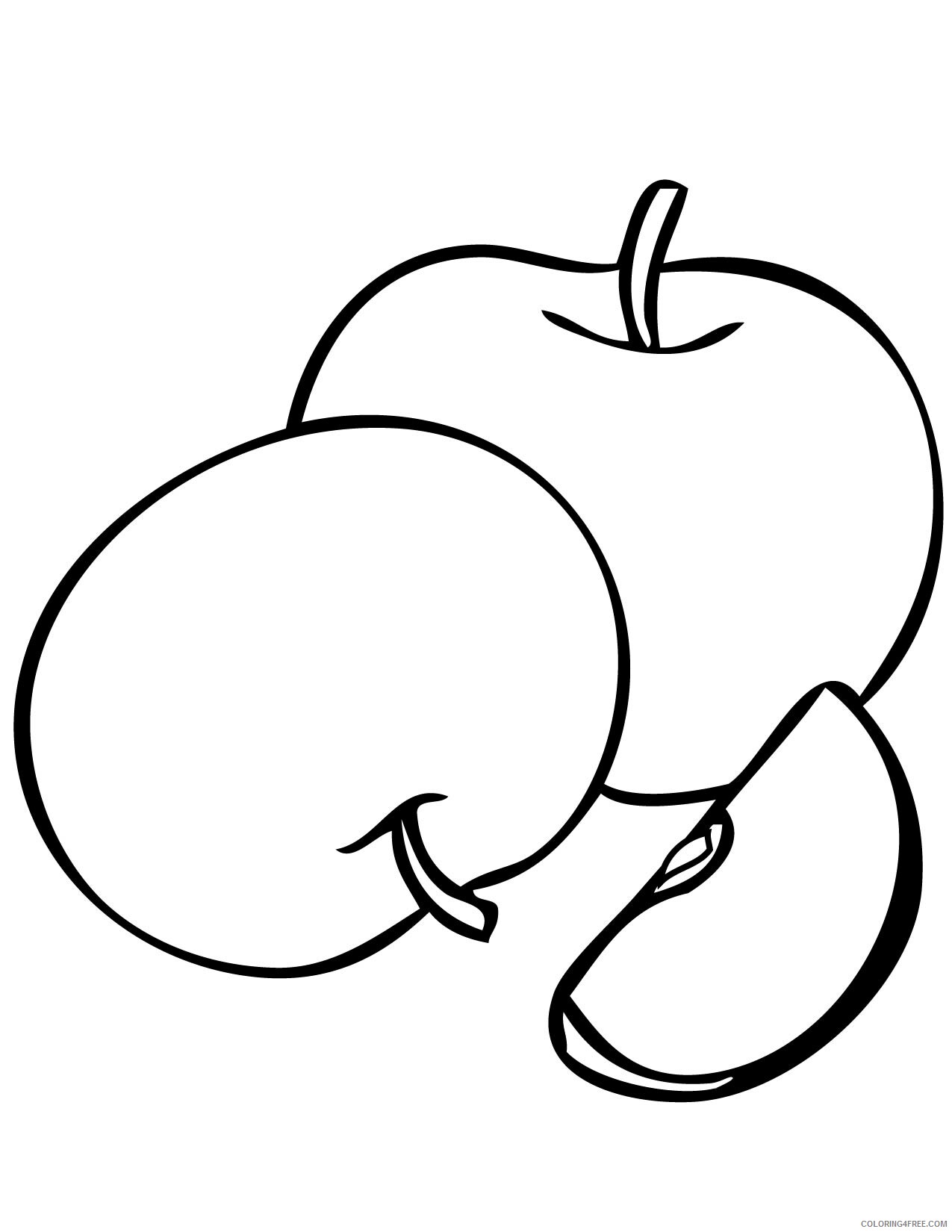 Apple Coloring Pages Fruits Food Free Apple Printable 2021 047 Coloring4free