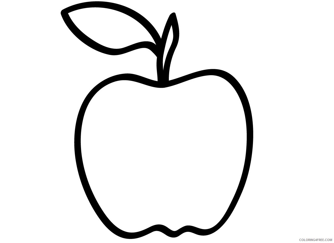 Apple Coloring Pages Fruits Food Free Apple Printable 2021 049 Coloring4free