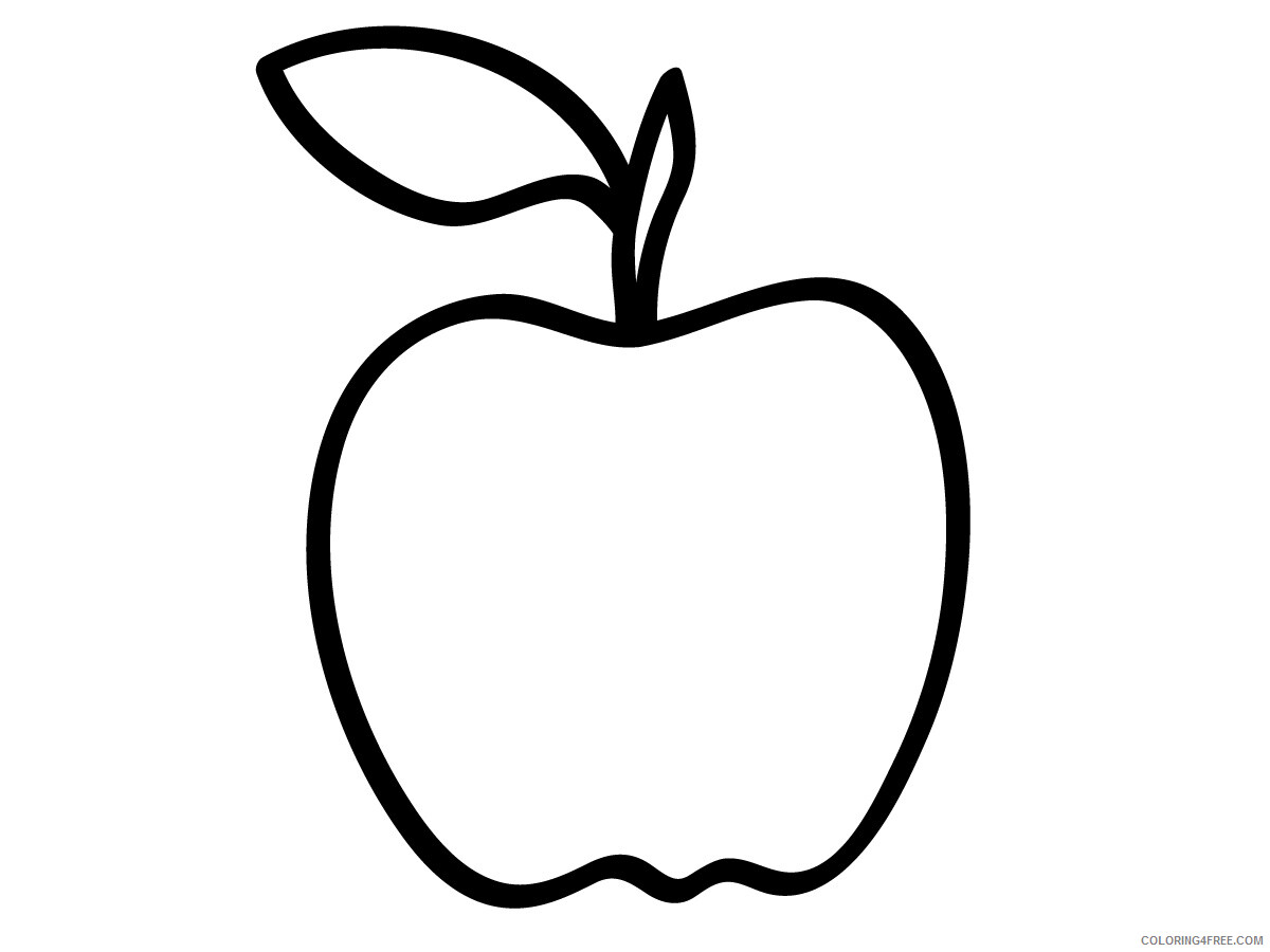 Apple Coloring Pages Fruits Food Preschool Apple Printable 2021 052 Coloring4free
