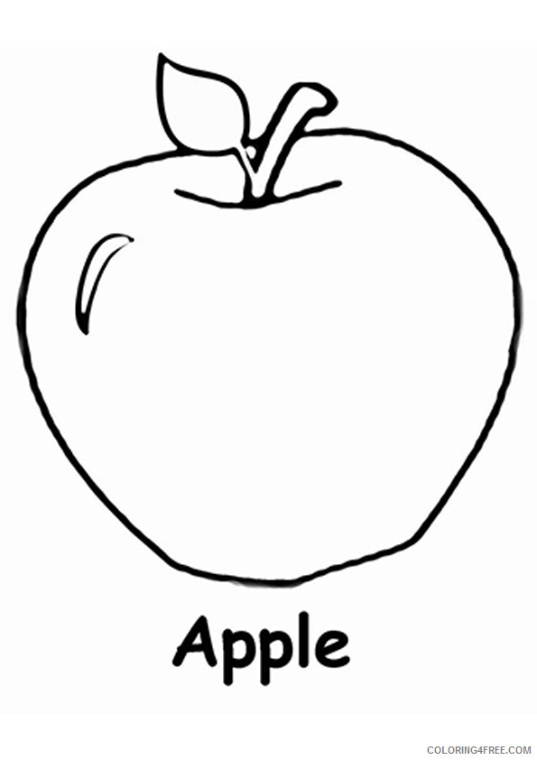 Apple Coloring Pages Fruits Food Printable 2021 004 Coloring4free