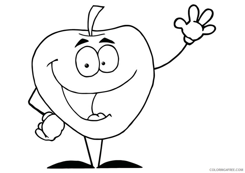 Apple Coloring Pages Fruits Food i am apple Printable 2021 001 Coloring4free