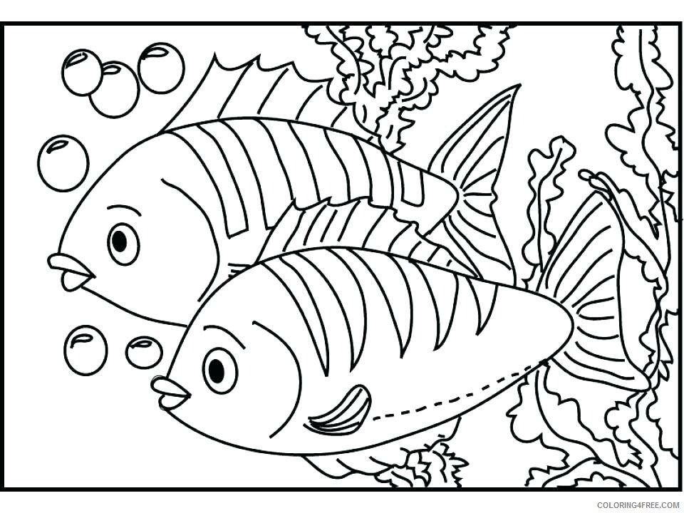 Aquarium Coloring Pages Two fish in Aquarium Printable 2021 0243 Coloring4free