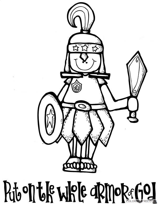 Armor of God Coloring Pages Put on the Whole Armor of God Printable 2021 0247 Coloring4free