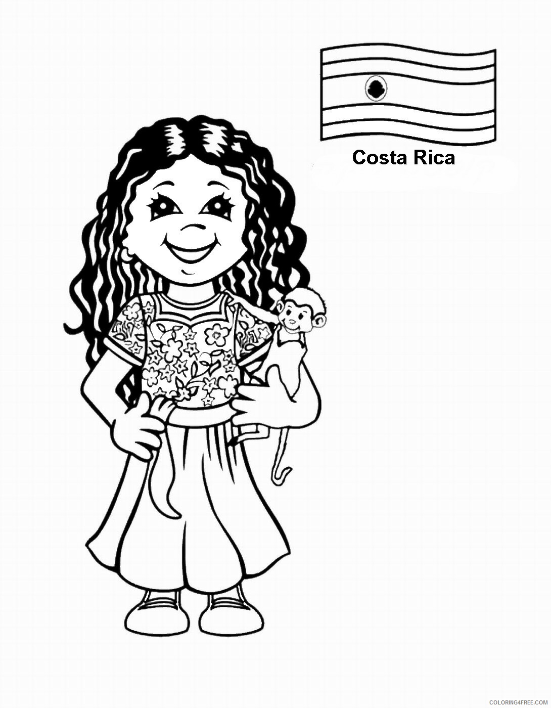 Around the World Coloring Pages costa rica Printable 2021 0316 Coloring4free