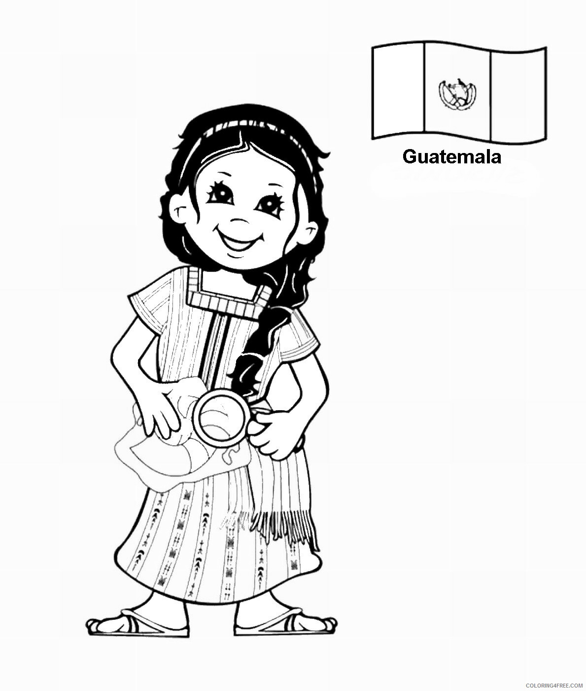 Around the World Coloring Pages guatemala Printable 2021 0320 Coloring4free