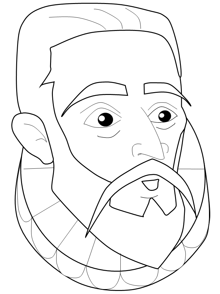 Around the World Coloring Pages miguel de cervantes saaavedra3 Printable 2021 Coloring4free