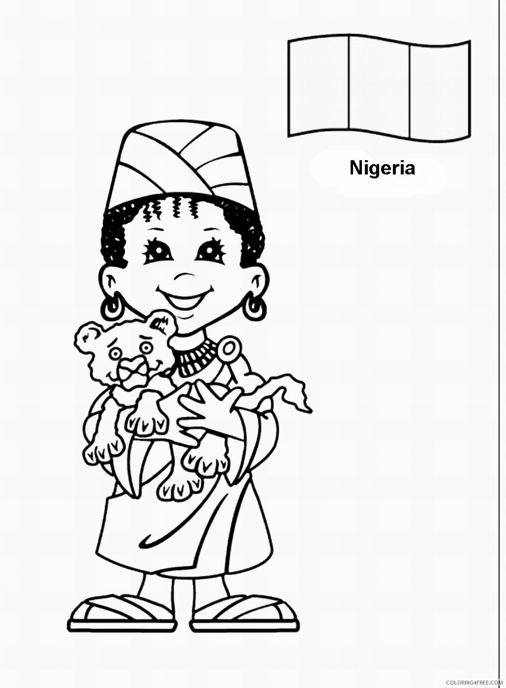 Around the World Coloring Pages nigeria Printable 2021 0334 Coloring4free