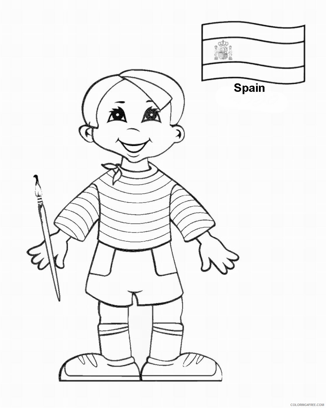 Around the World Coloring Pages spain Printable 2021 0337 Coloring4free