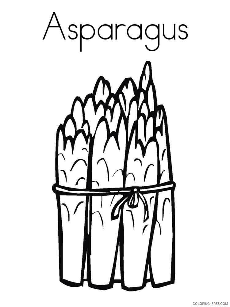 Asparagus Coloring Pages Vegetables Food Vegetables Asparagus Printable 2021 457 Coloring4free