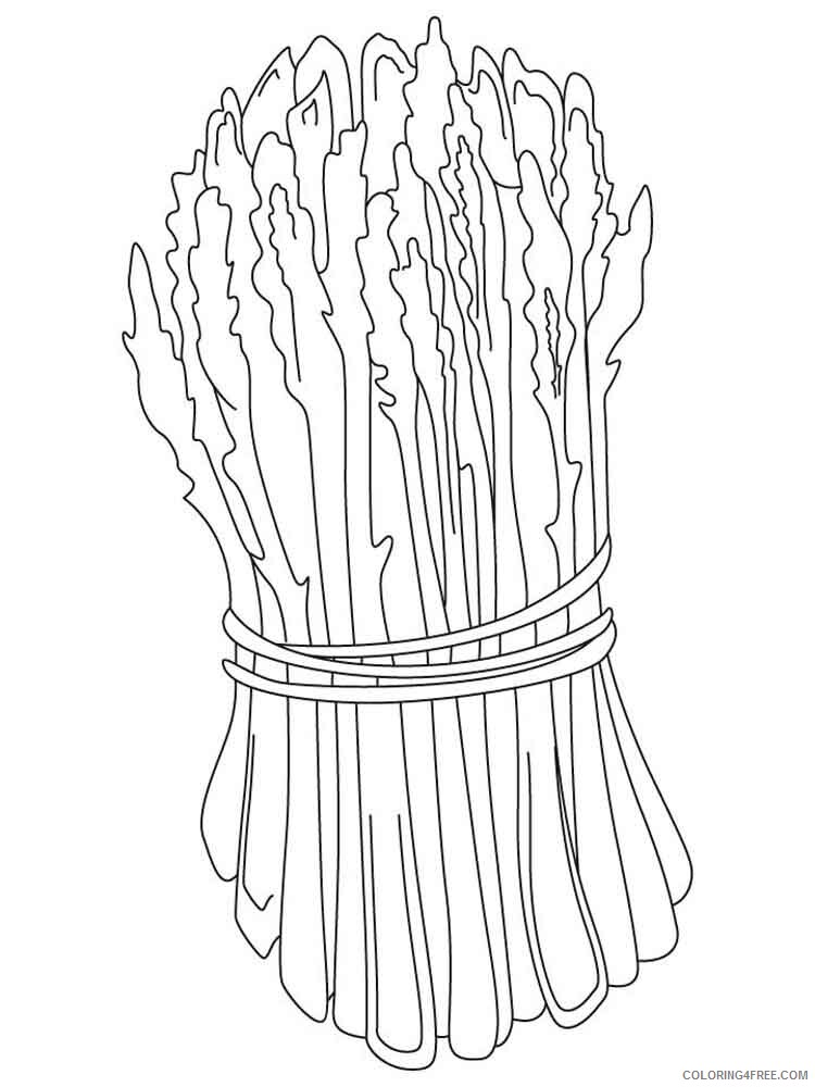 Asparagus Coloring Pages Vegetables Food Vegetables Asparagus Printable 2021 459 Coloring4free