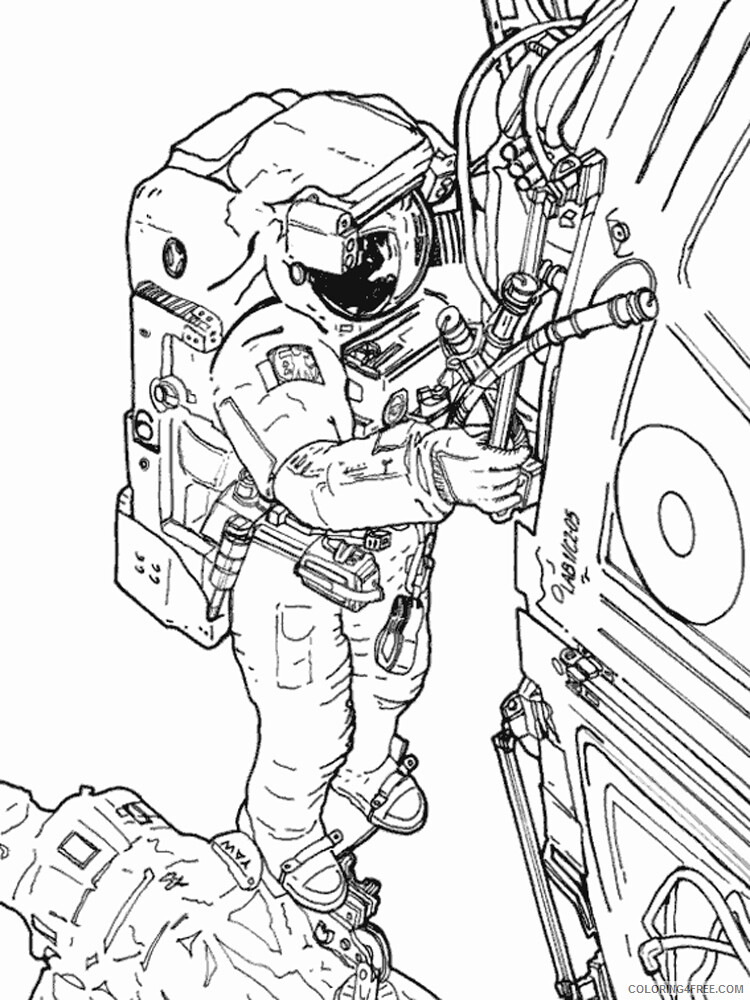 Astronaut Coloring Pages Astronaut 18 Printable 2021 0354 Coloring4free