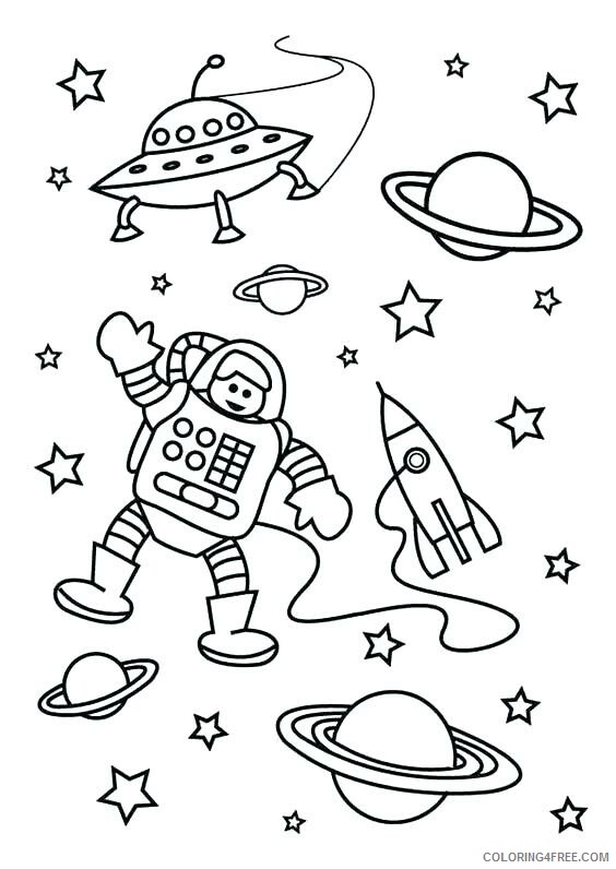 Astronaut Coloring Pages Astronaut in Galaxy Printable 2021 0376 Coloring4free