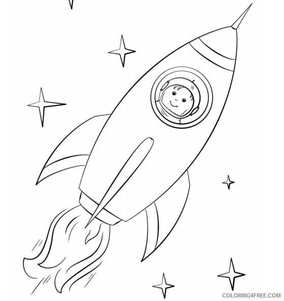 Astronaut Coloring Pages boy astronaut flying a4 Printable 2021 0379 Coloring4free