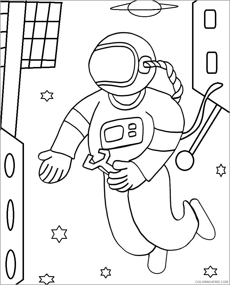 Astronaut Coloring Pages printable astronaut for kids Printable 2021 0386 Coloring4free