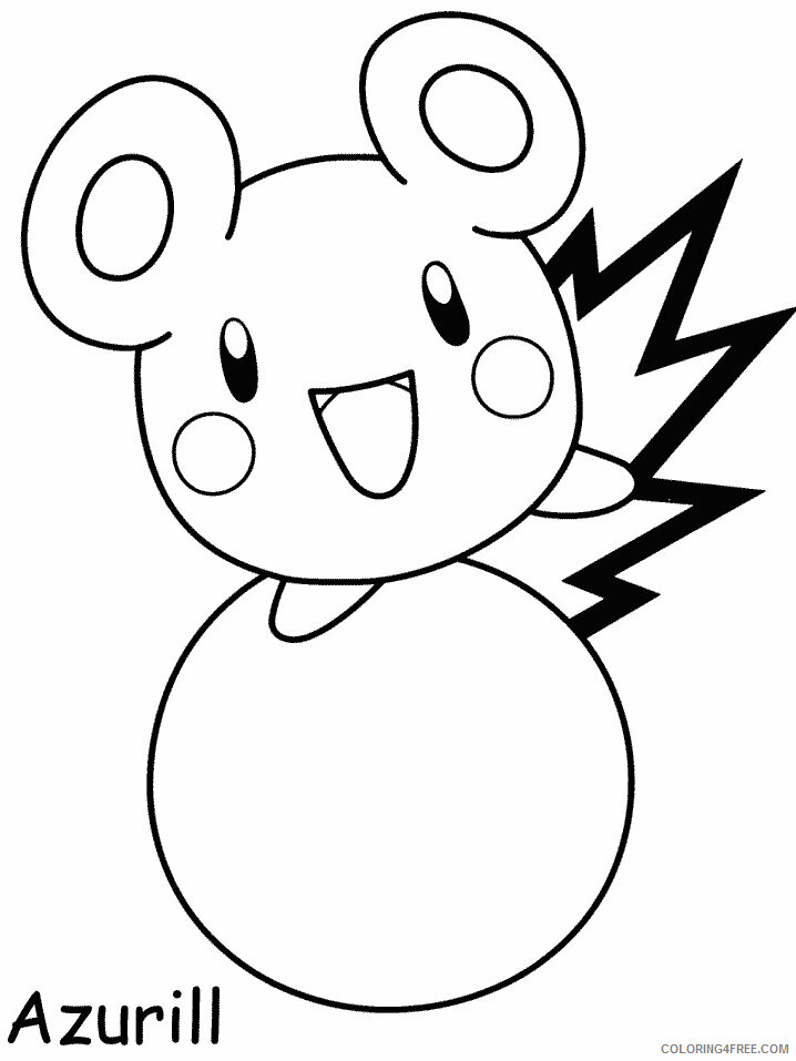 Azurill Pokemon Characters Printable Coloring Pages 126 2021 002 Coloring4free